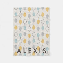 Motif Feuille en jeu avec nom