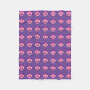 Couverture Polaire Motif Fleur De Lis Avec Nœud Papillon Rose