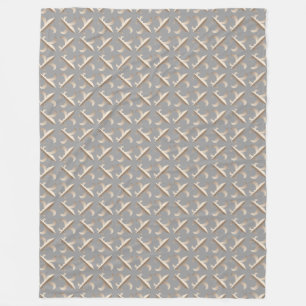 Couverture Polaire Motif fleur de lis rayé