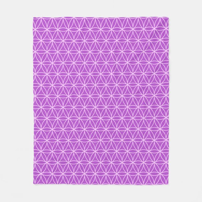Couverture Polaire Motif Fleur de Vie (Devant)