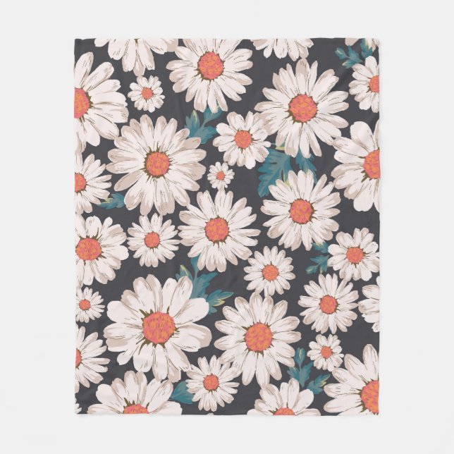 Couverture Polaire Motif Fleur Fleur Fleur Fleur Fleur Simples (Devant)