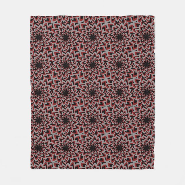 COUVERTURE POLAIRE MOTIF FLEUR TOURBILLON   (Devant)