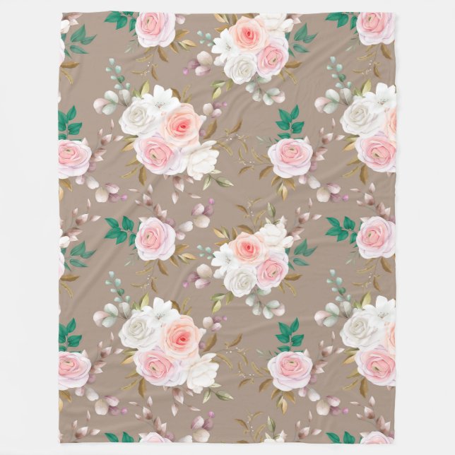 Couverture Polaire Motif floral (Devant)