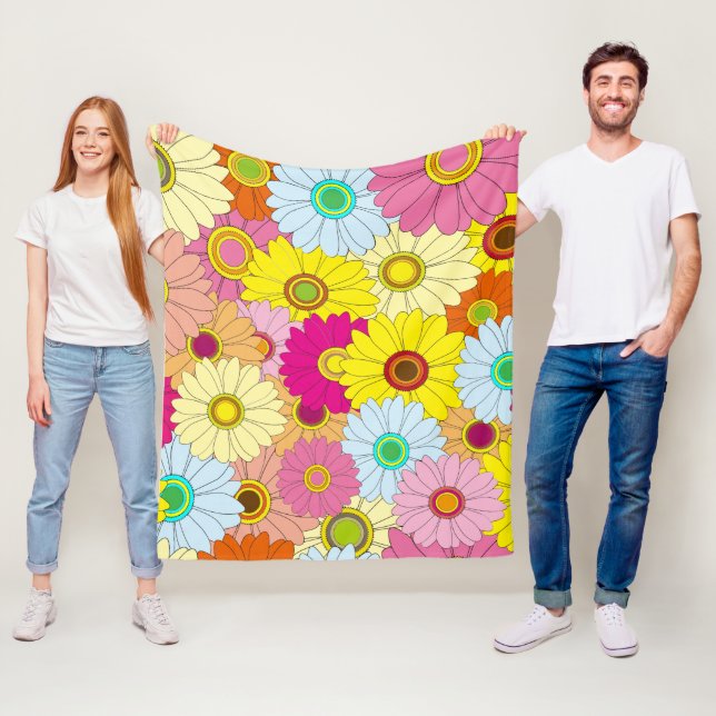 Couverture Polaire motif floral (En situation)