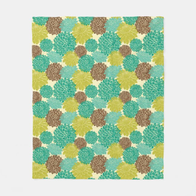 Couverture Polaire Motif floral 2 (Devant)