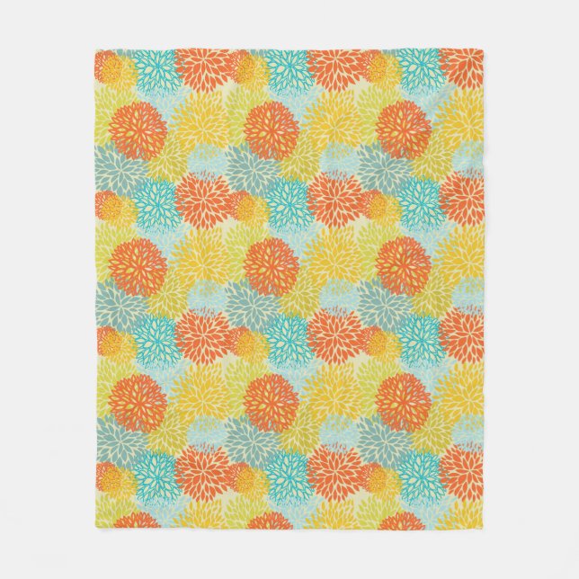 Couverture Polaire Motif floral 3 (Devant)