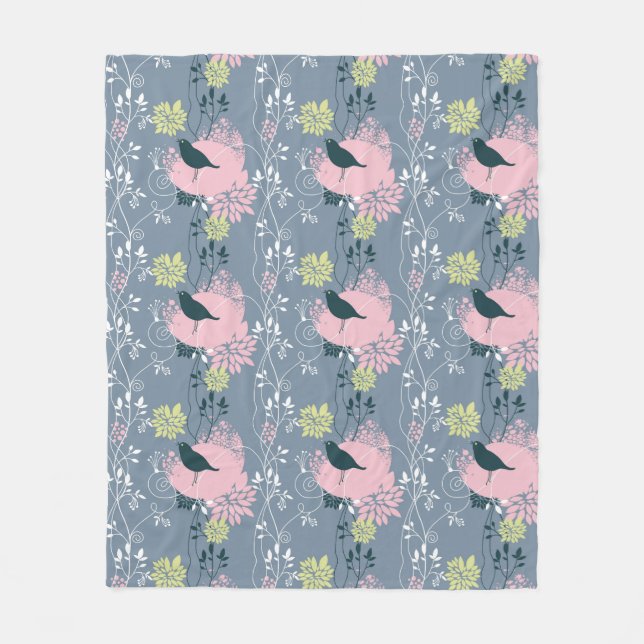 Couverture Polaire Motif floral 8 (Devant)