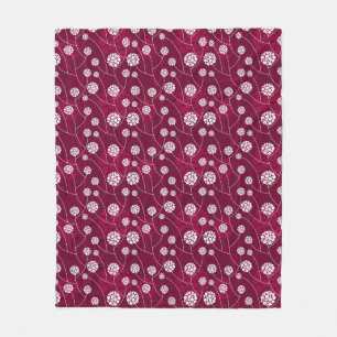 Couverture Polaire Motif floral abstrait
