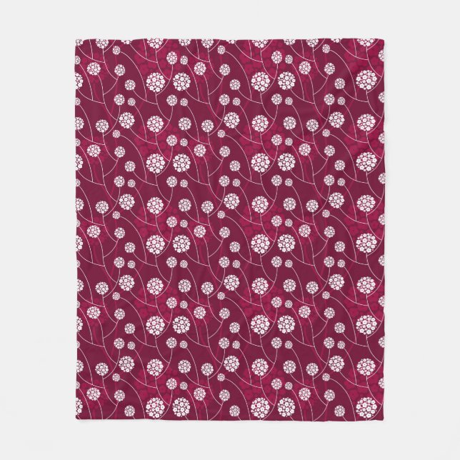 Couverture Polaire Motif floral abstrait (Devant)