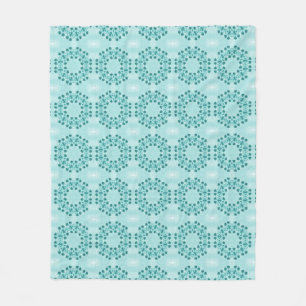 Couverture Polaire Motif floral, bleu Turquoise