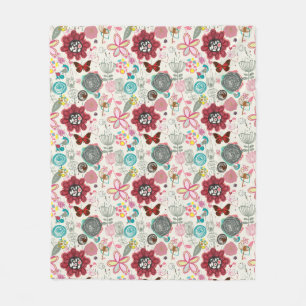 Couverture Polaire Motif floral dans le rétro style 5