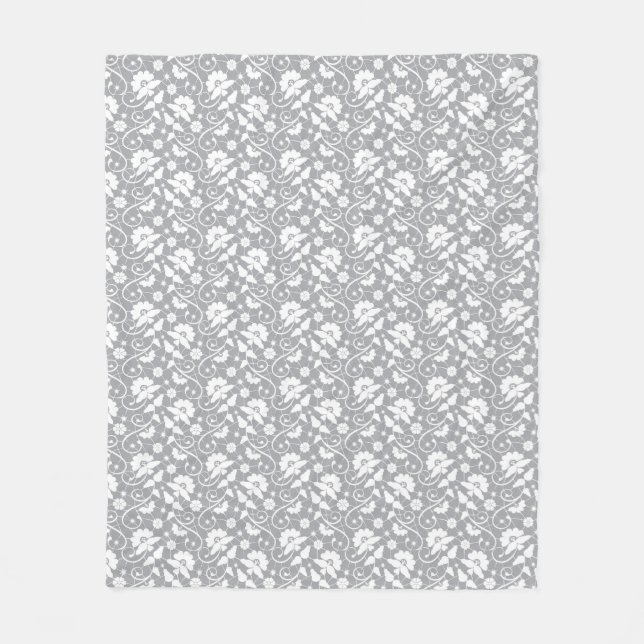 Couverture Polaire Motif floral de dentelle (Devant)