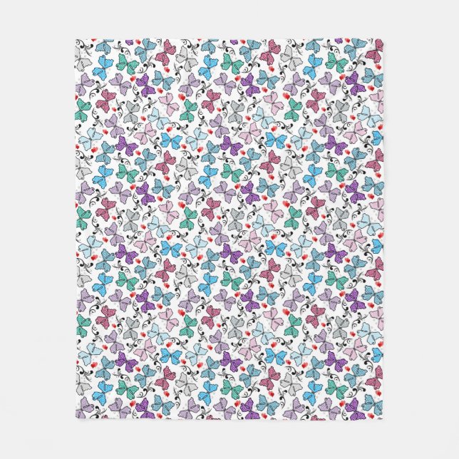 Couverture Polaire Motif floral de Valentine (Devant)