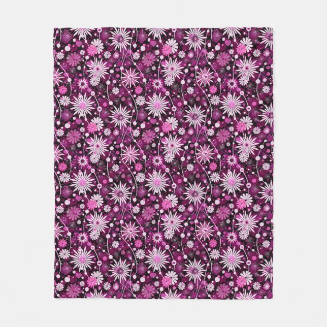 Couverture Polaire Motif floral de Valentine (Devant)