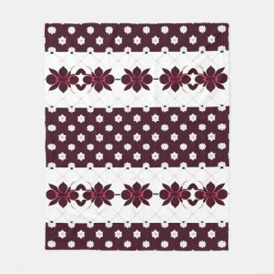 Couverture Polaire Motif floral élégant avec lotus et fleur