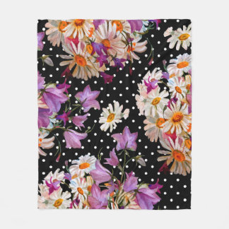 Couverture Polaire Motif floral incomparable. Bouquet de fleurs sauva