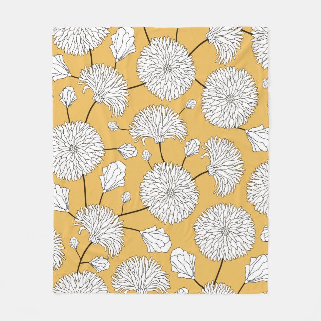 Couverture Polaire Motif floral incomparable. imprimer avec des fleur (Devant)