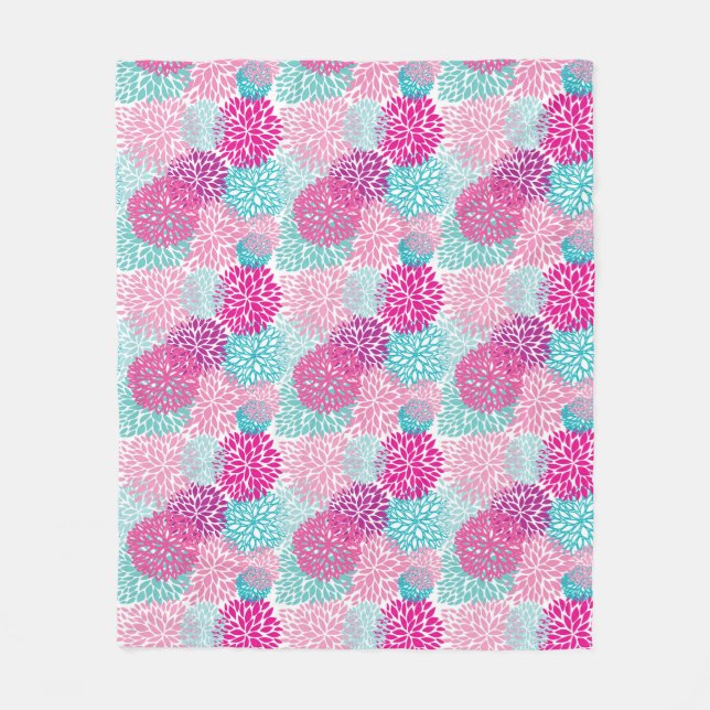Couverture Polaire Motif floral lumineux 2 (Devant)