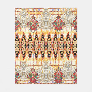 Couverture Polaire Motif floral mughien ethnique incomparable