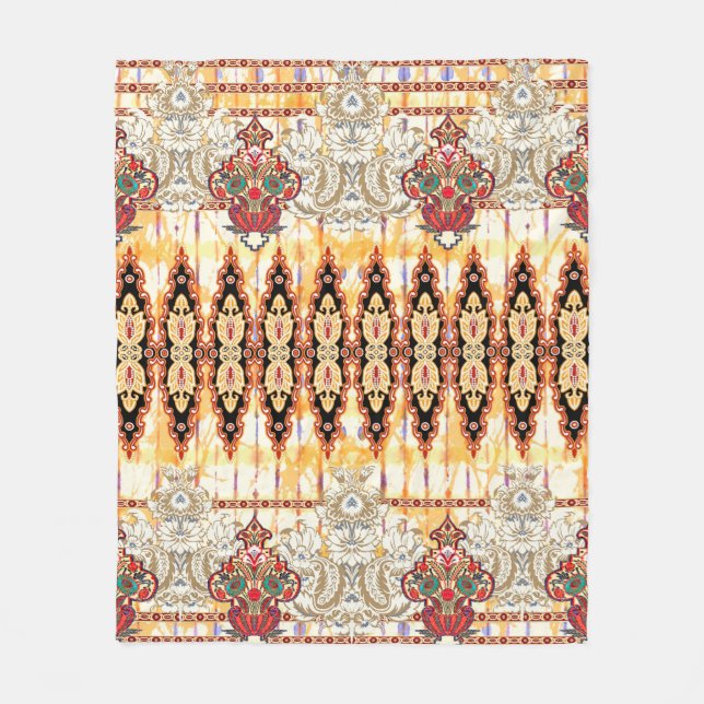 Couverture Polaire Motif floral mughien ethnique incomparable (Devant)