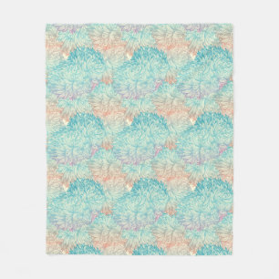Couverture Polaire Motif floral multicolore de griffonnage