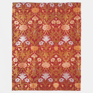 Couverture Polaire Motif floral Rose et Lys vintage de William Morris