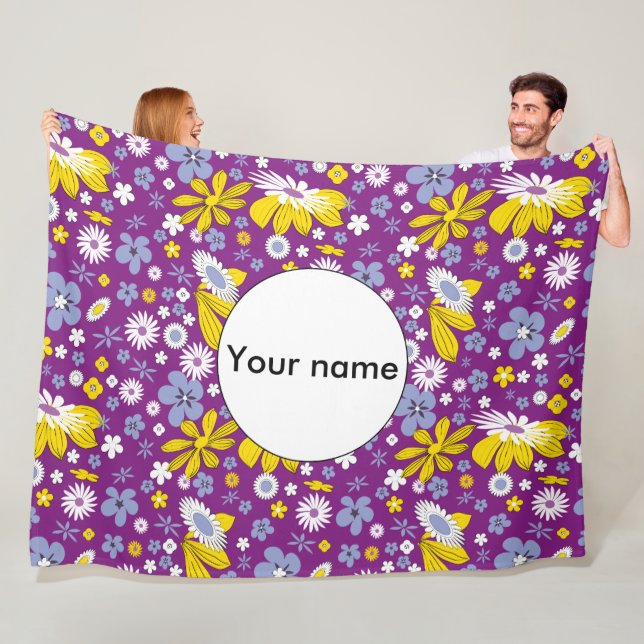 Couverture Polaire Motif floral sans couture (En situation)