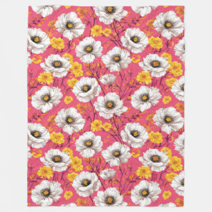 Couverture Polaire Motif floral vibrant