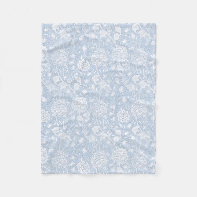 Couverture Polaire Motif Floral William Morris en bleu (Devant)