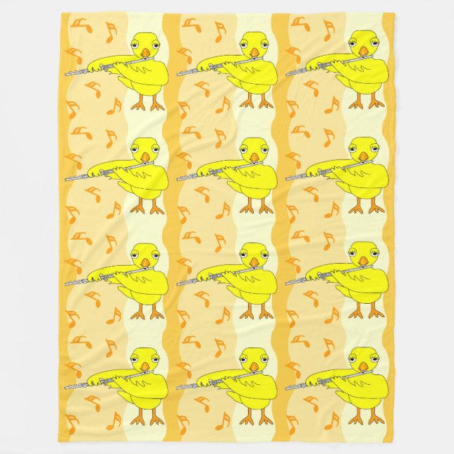 Couverture Polaire Motif Flute Chick (Devant)