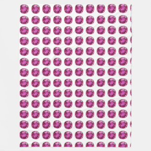Couverture Polaire Motif Gem rose