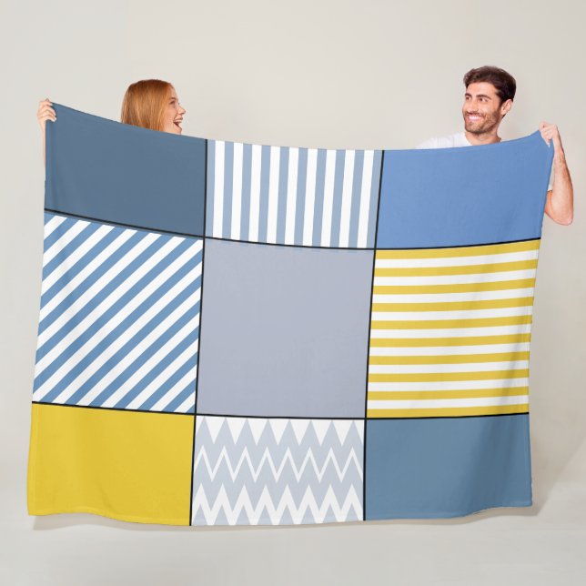 Couverture Polaire Motif géométrique (En situation)