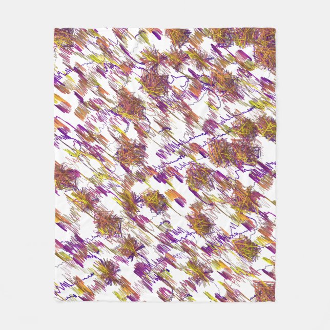 Couverture Polaire Motif Géométrique Abstrait (Devant)
