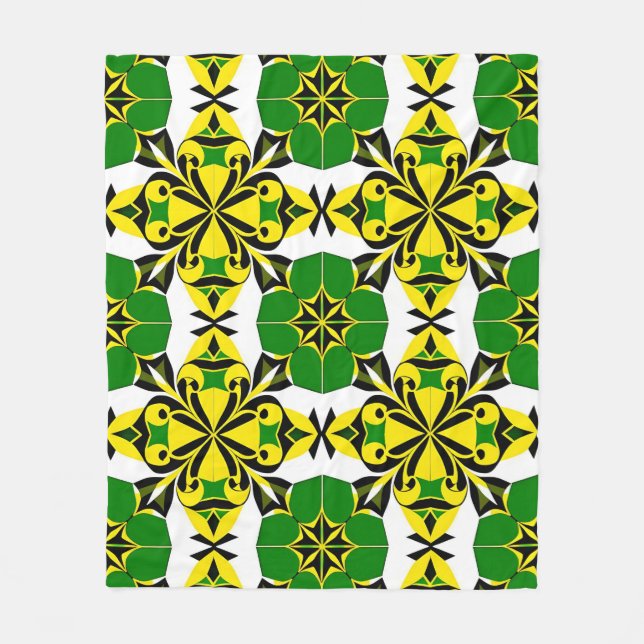 Couverture Polaire Motif Géométrique Abstrait (Devant)