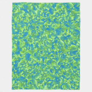 Couverture Polaire Motif géométrique abstrait bleu vert