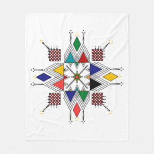 Couverture Polaire Motif géométrique amazigh marocain   Traditionnel 
