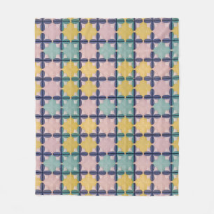 Couverture Polaire Motif Géométrique Avec Des Couleurs Vives