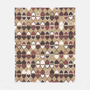 Couverture Polaire Motif géométrique avec éléments colorés, abstrait