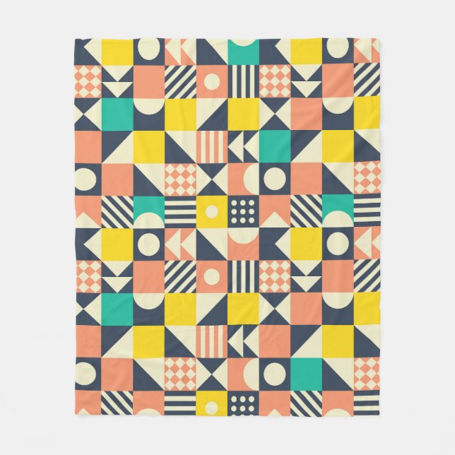 Couverture Polaire Motif géométrique coloré sans couture (Devant)