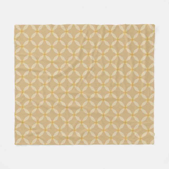 Couverture Polaire Motif géométrique de cercle à points dorés (Devant (Horizontal))