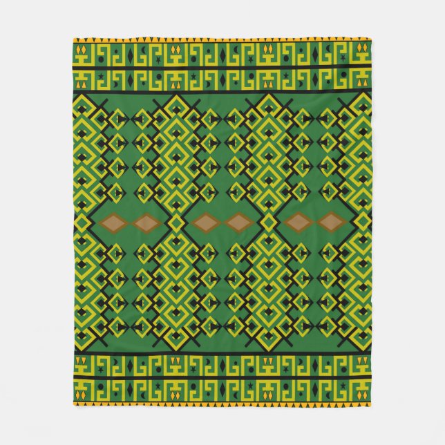 Couverture Polaire Motif géométrique ethnique moderne (Devant)