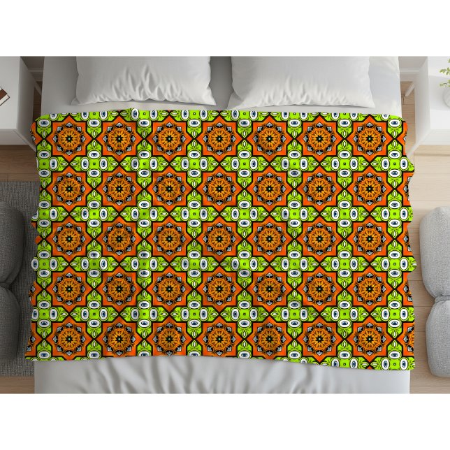 Couverture Polaire Motif géométrique mandala coloré  (Créateur téléchargé)