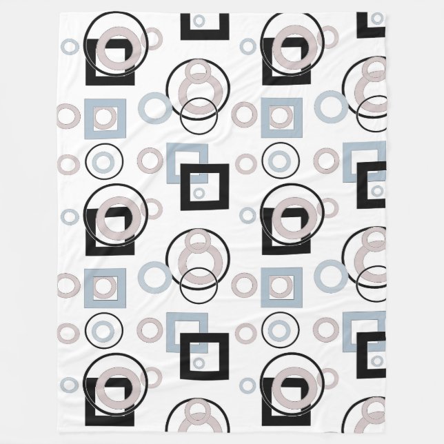 Couverture Polaire Motif géométrique moderne multicolore (Devant)