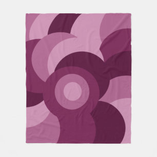 Couverture Polaire motif géométrique moderne rose violet