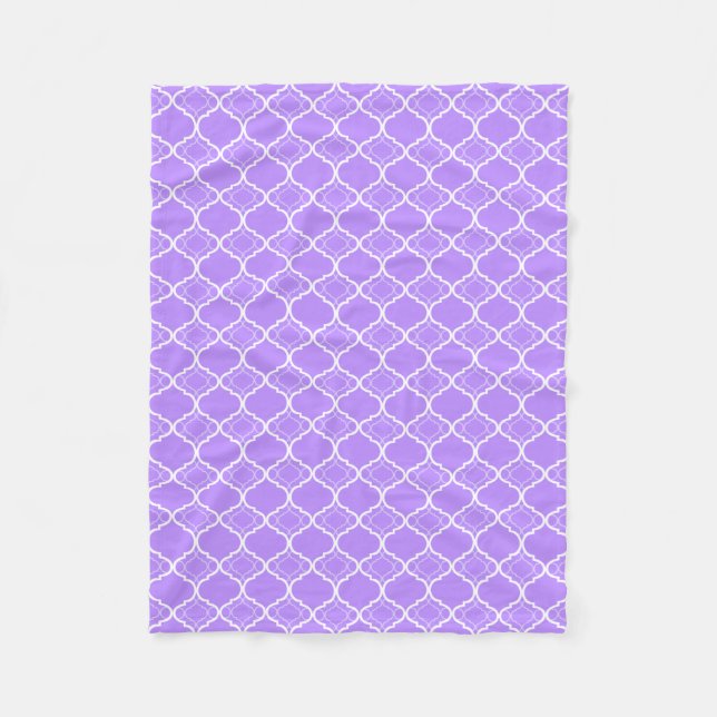 Couverture Polaire Motif géométrique pourpre de Quatrefoil de lavande (Devant)