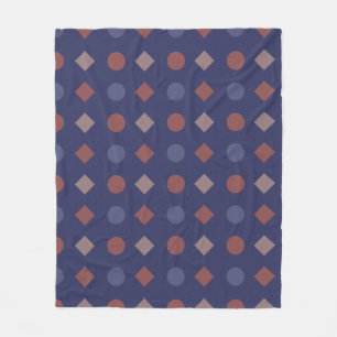 Couverture Polaire Motif géométrique rétro-point diamant