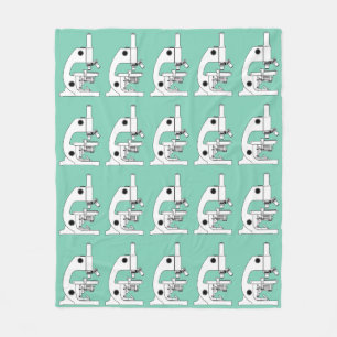 COUVERTURE POLAIRE MOTIF GRAPHIQUE DE MICROSCOPE