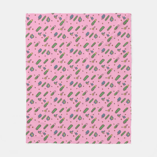 Couverture Polaire Motif graphique Retro Flying Clips sur n'importe q (Devant)