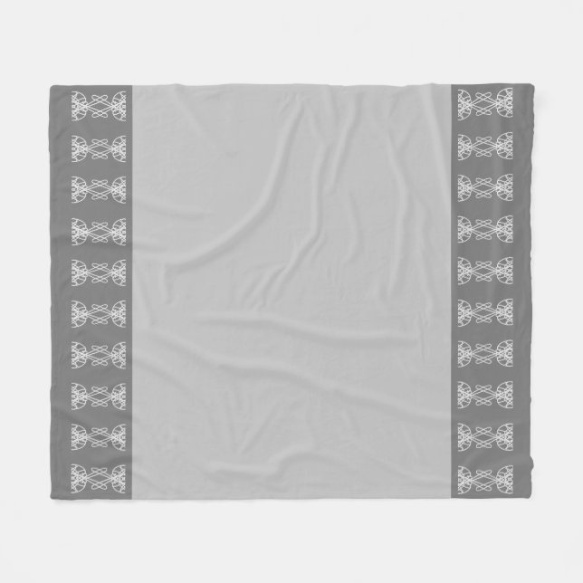 Couverture Polaire Motif gris argent Abstrait moderne (Devant (Horizontal))