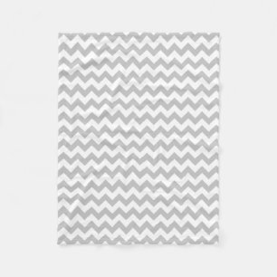 Couverture Polaire Motif gris et blanc de Chevron de zigzag